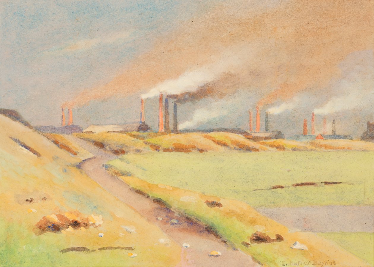 Kominy (akwarela na papierze) autorstwa Edwin Butler Bayliss