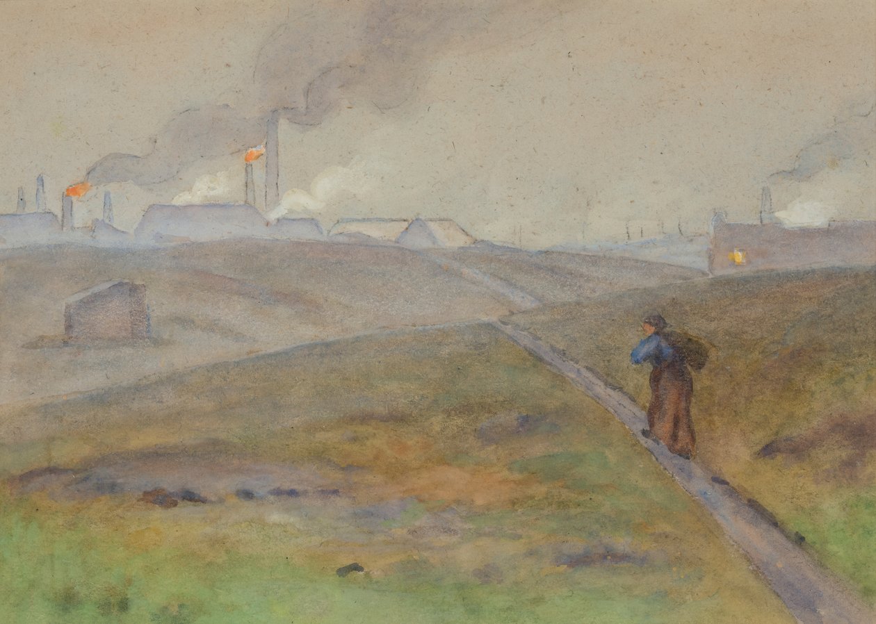 Wariant Czarnego Kraju, pejzaż (akwarela na papierze) autorstwa Edwin Butler Bayliss