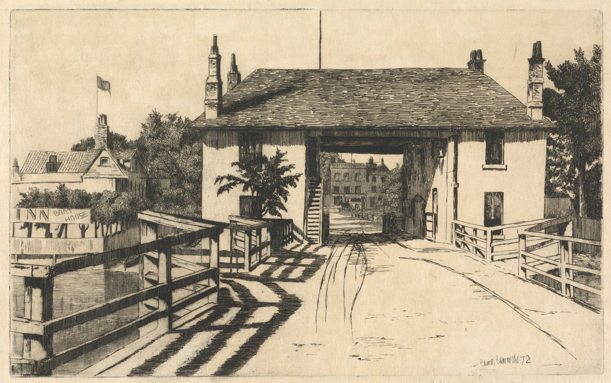 Tawerna Fulham Bridge autorstwa Edwin Edwards