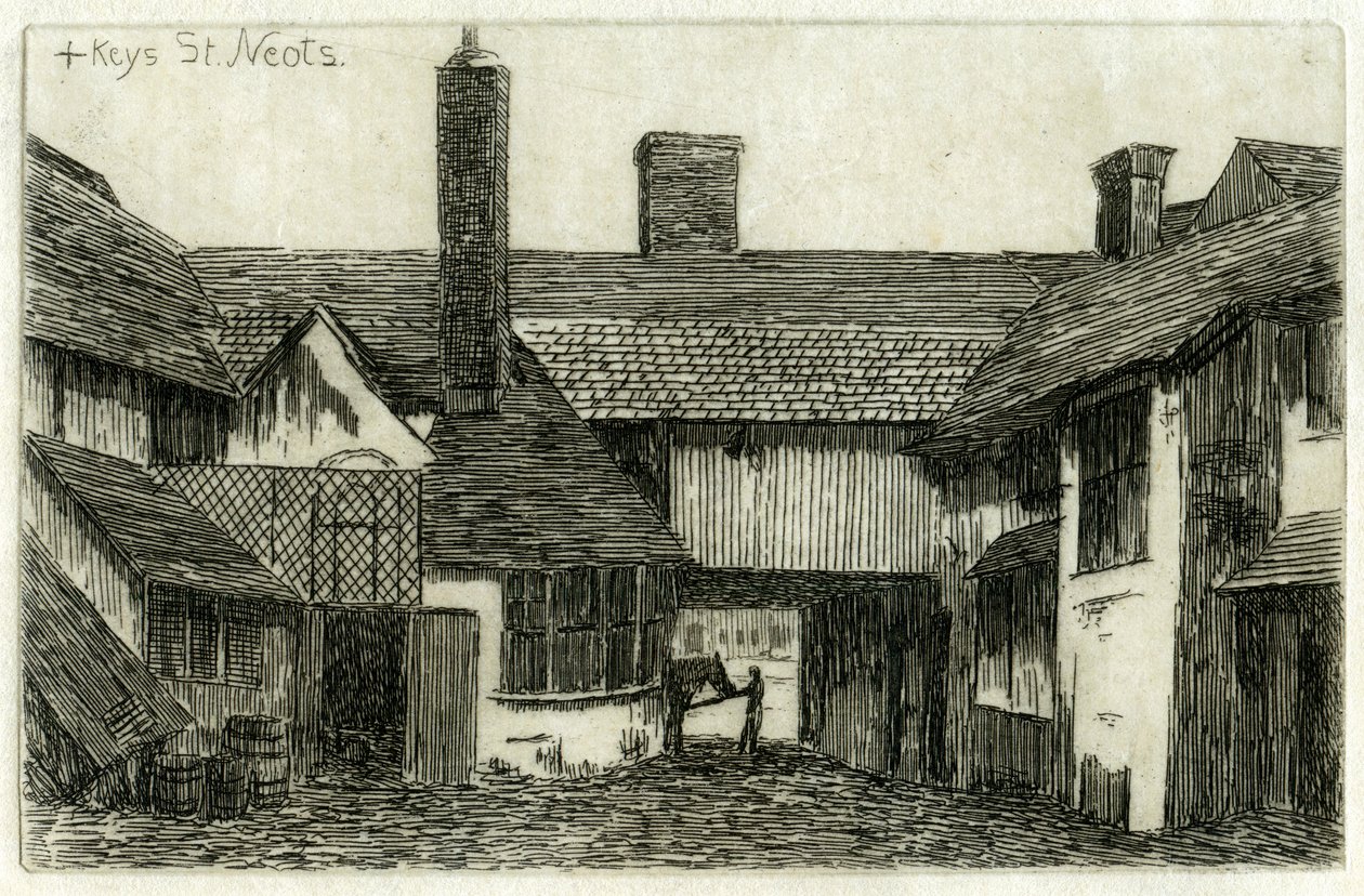 Krzyżowe Klucze, St Neots, Cambridgeshire, 1881 autorstwa Edwin Edwards