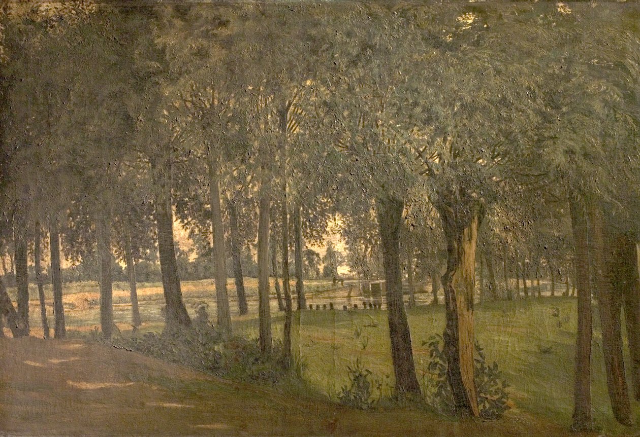 Pod wierzbami, Sunbury-on-Thames, Middlesex autorstwa Edwin Edwards