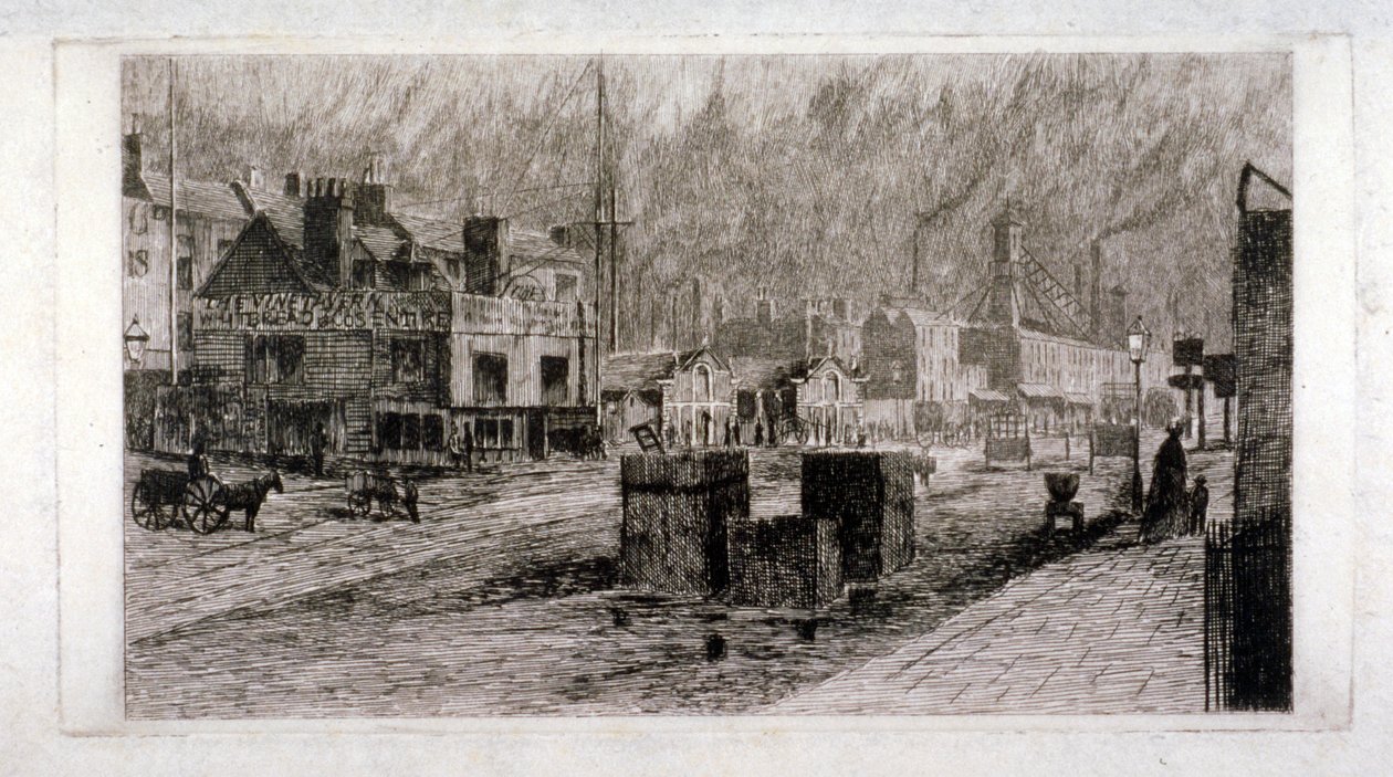 Vine Tavern, Mile End Road, Stepney, Londyn, 1871 autorstwa Edwin Edwards