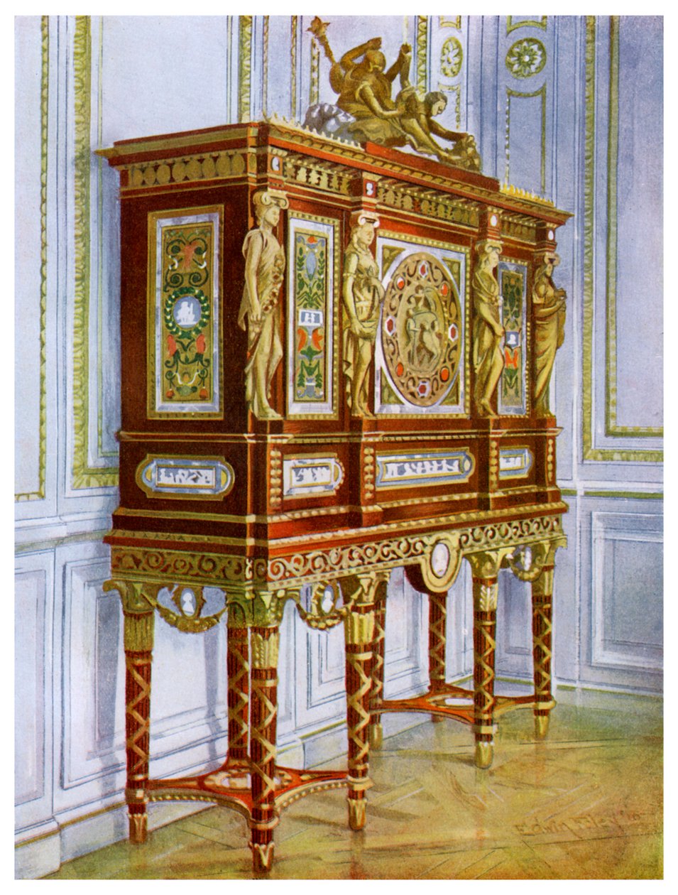 Szafka na biżuterię Marii Antoniny, Wersal, Francja, 1911-1912. autorstwa Edwin Foley