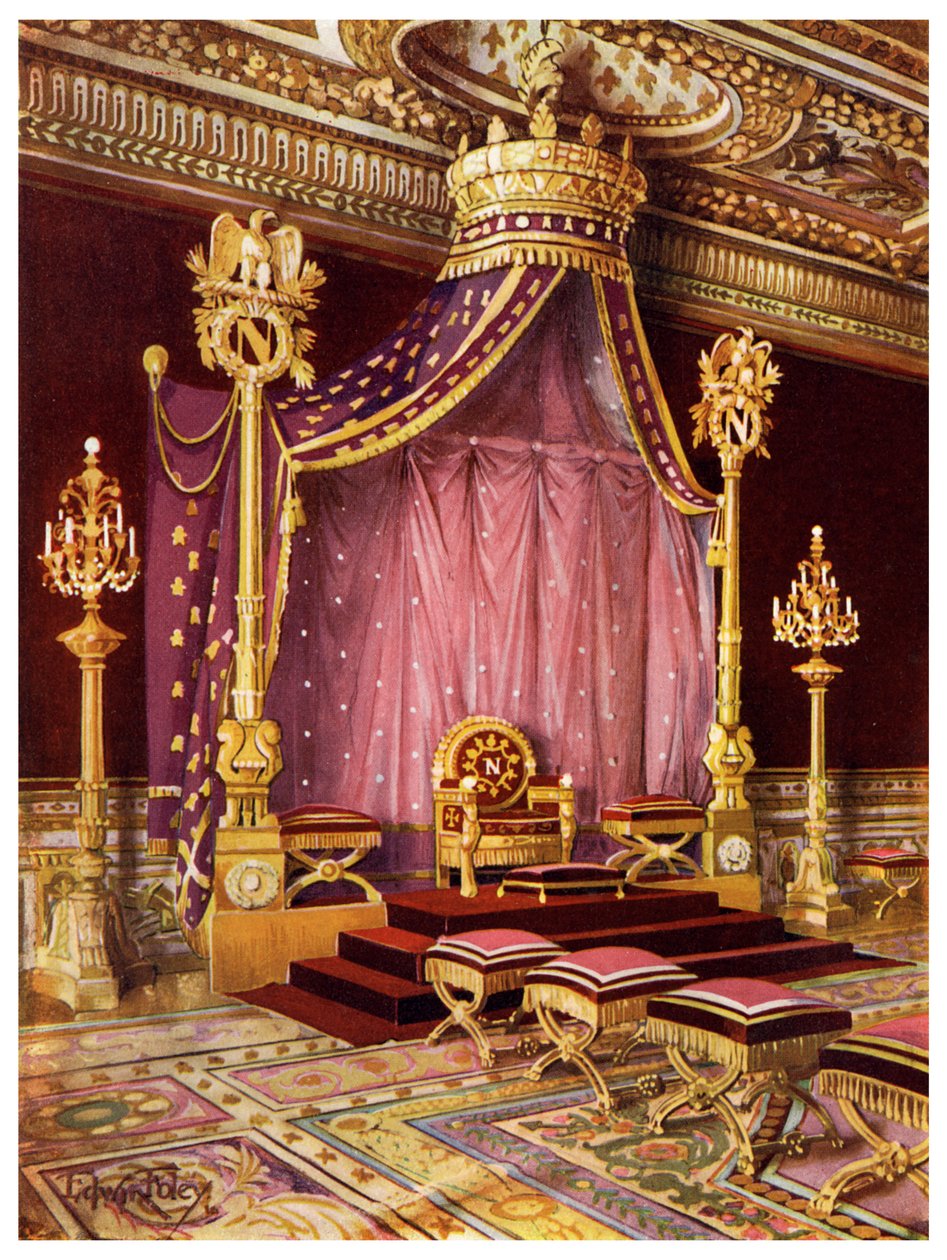 Sala tronowa w Pałacu Fontainebleau, Francja, 1911-1912. autorstwa Edwin Foley