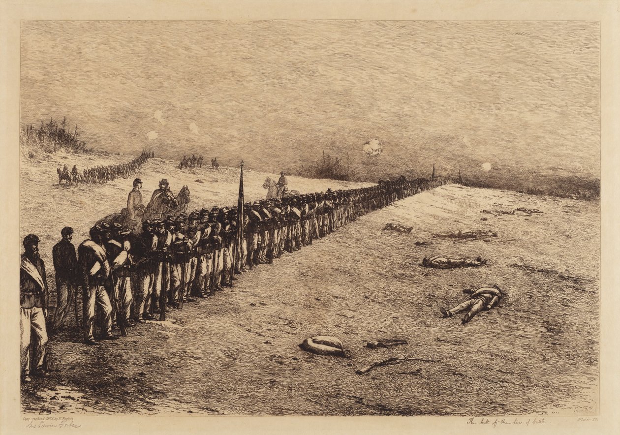 Zatrzymanie linii bitwy autorstwa Edwin Forbes