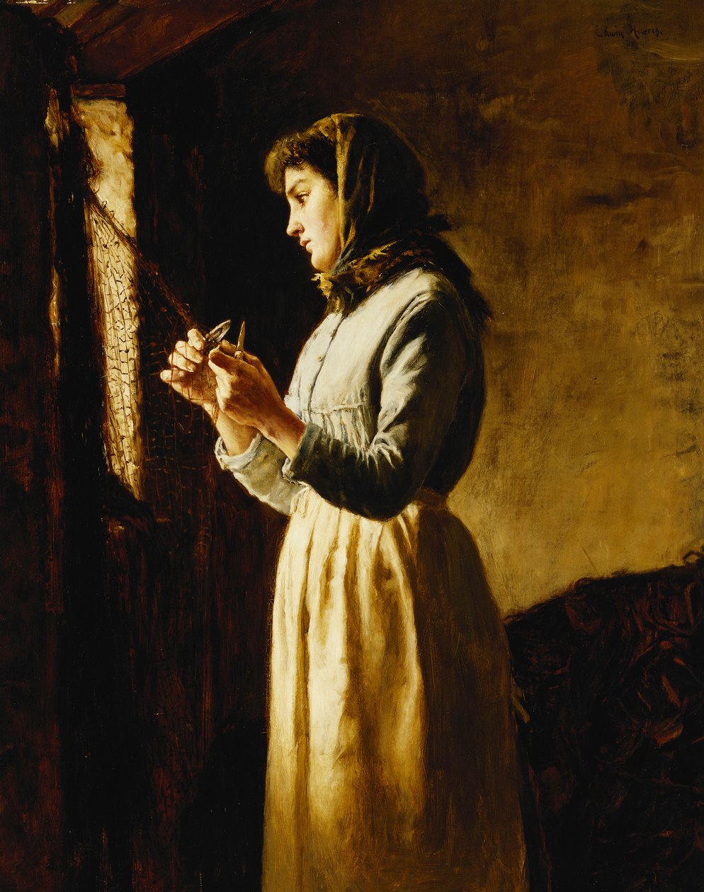 Naprawianie sieci, autorstwa Edwin Harris