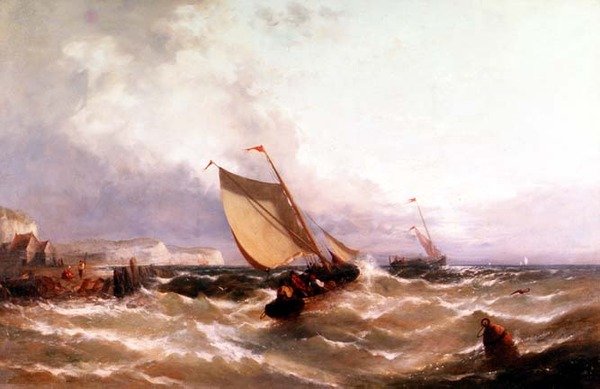 Łodzie rybackie u wybrzeży autorstwa Edwin Hayes