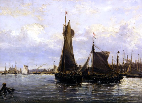 Port Gorleston, 1878 autorstwa Edwin Hayes