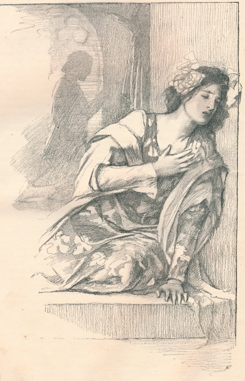 Fragment ilustracji dla pani Blashfields Parlour Plays, c1901 autorstwa Edwin Howland Blashfield