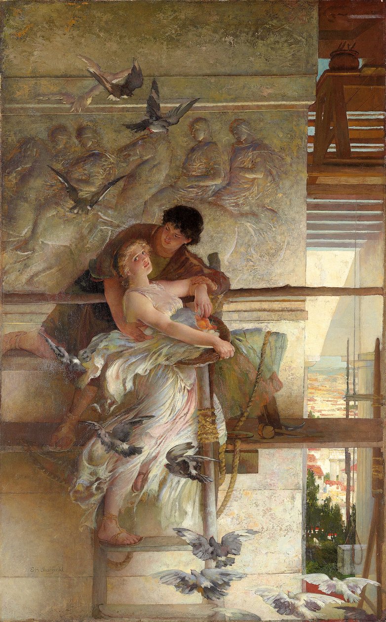 Pod okapem świątyni autorstwa Edwin Howland Blashfield