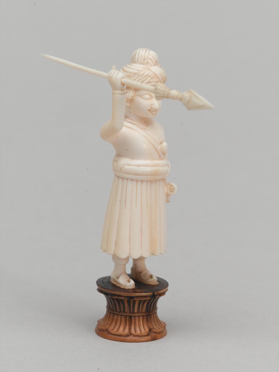 Czarny pionek, figura szachowa, Indie, 1820 ok autorstwa Edwin John Alexander