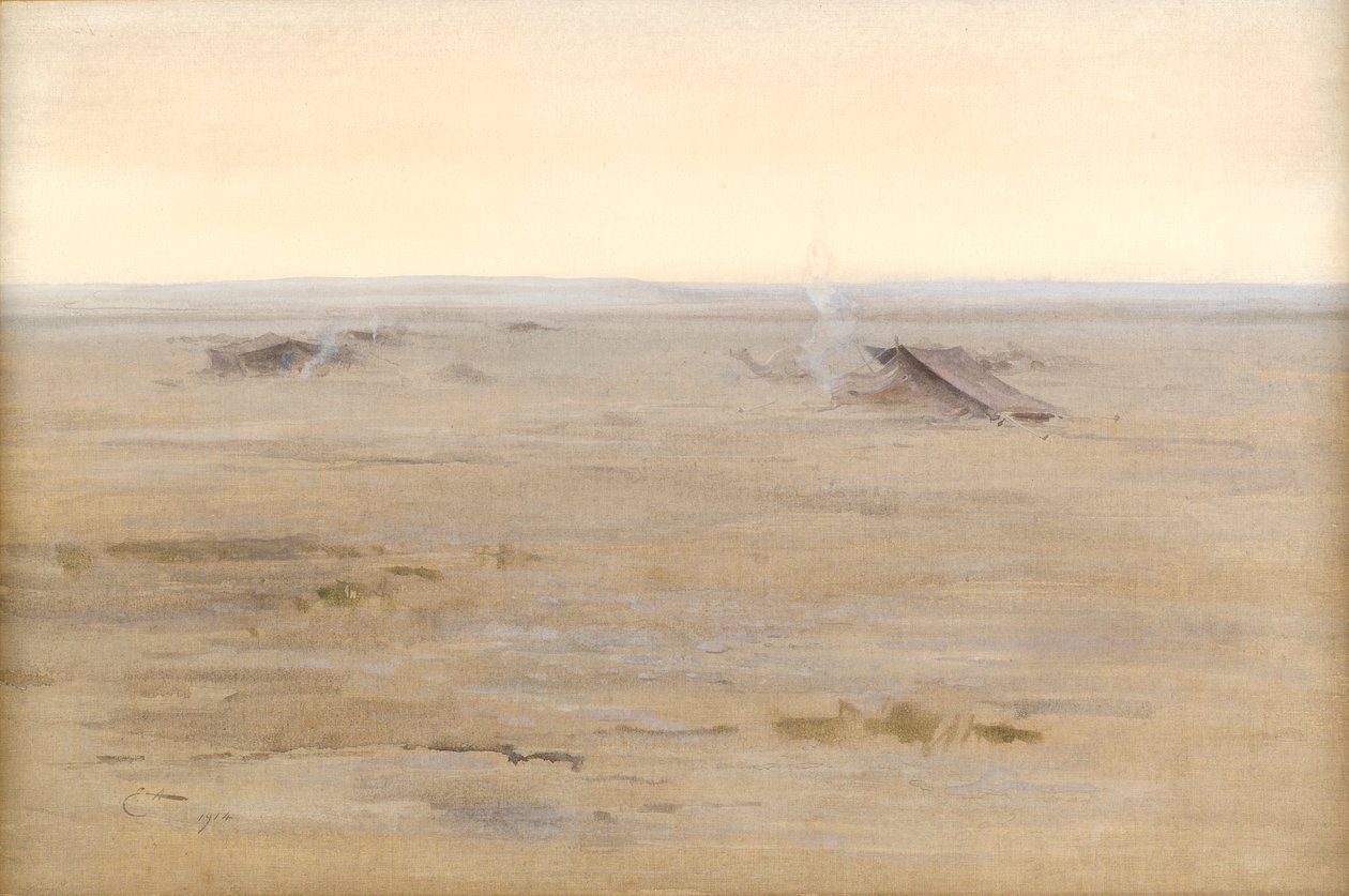 Obóz na pustyni, 1914 autorstwa Edwin John Alexander