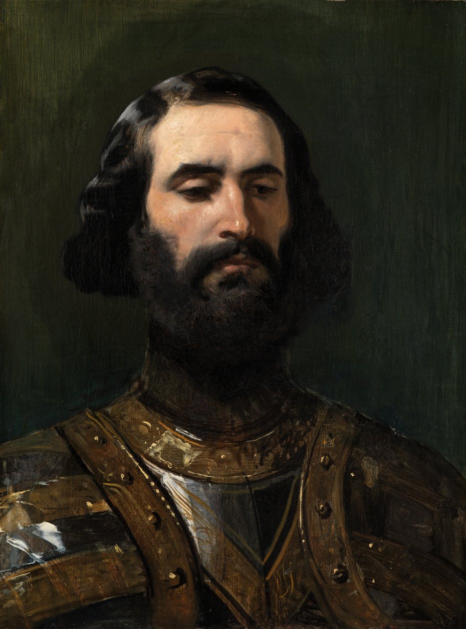 Rycerz: studium (olej na płótnie) autorstwa Edwin Landseer