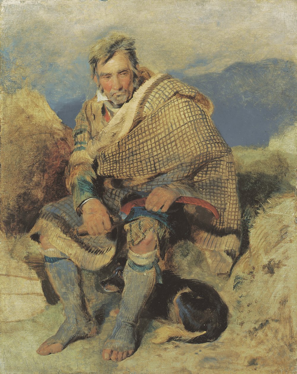Owczarek góralski - szkic, ok. godz. początek lat 20. XIX wieku (olej na pokładzie) autorstwa Edwin Landseer