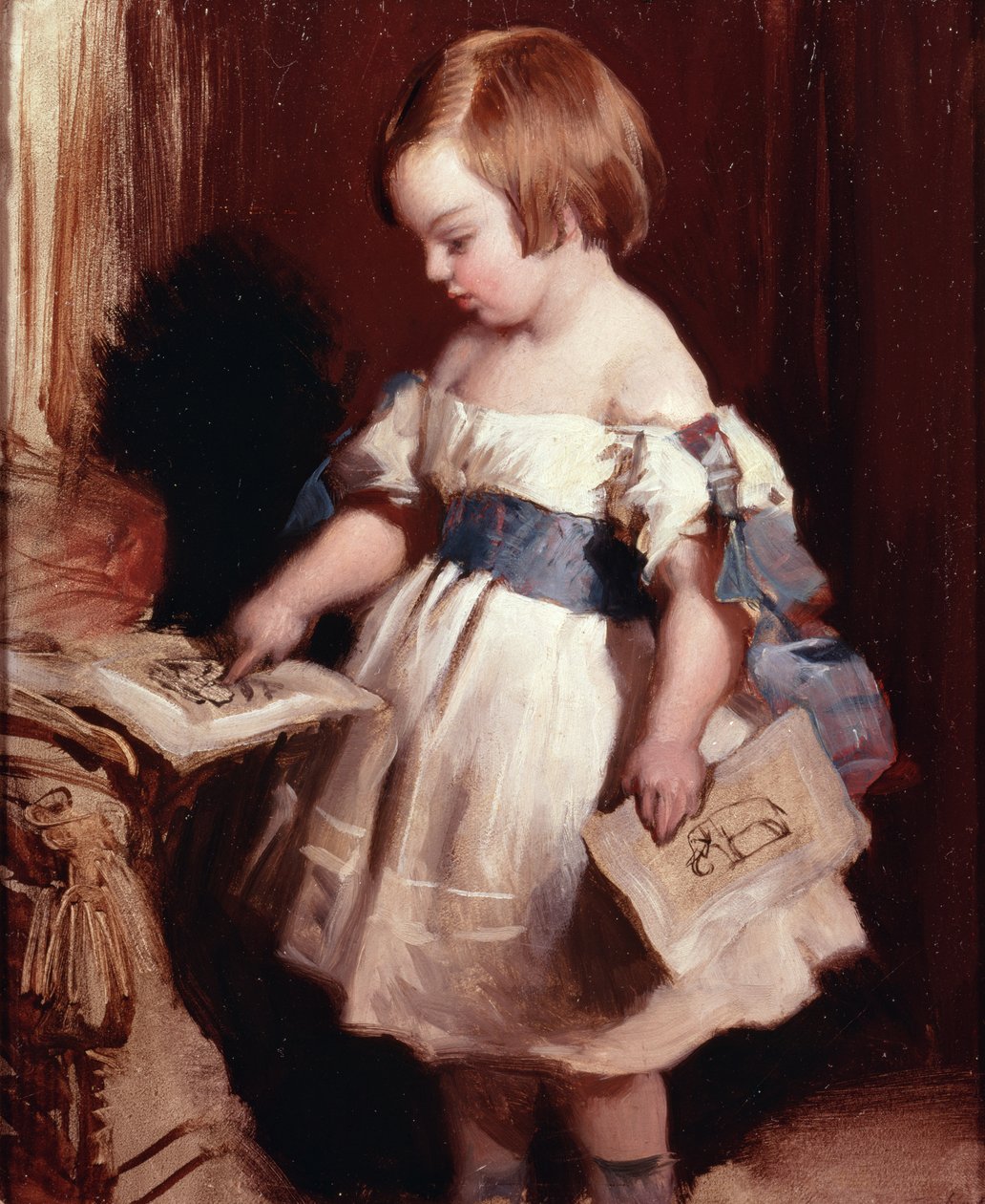 Dziecko z rysunkiem autorstwa Edwin Landseer