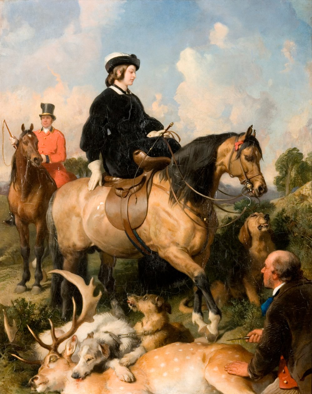 Królowa Wiktoria w Windsor Home Park, 1865 autorstwa Edwin Landseer