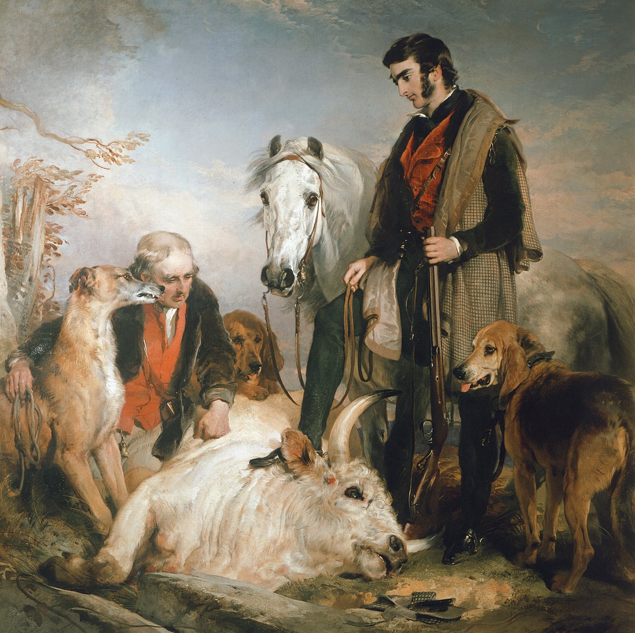Scena w Chillingham Park: Portret Lorda Ossulstona, ok. 1833-36 autorstwa Edwin Landseer
