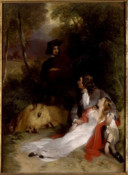 Narzeczona Lammermoor, ok. 1830 (olej na desce) autorstwa Edwin Landseer