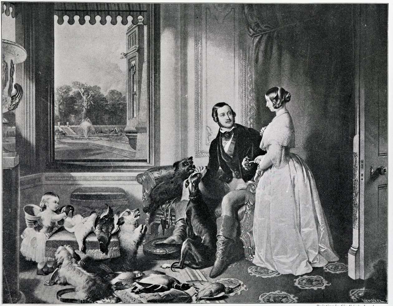 Zamek Windsor w czasach nowożytnych, z obrazu z 1843 r. autorstwa Edwin Landseer