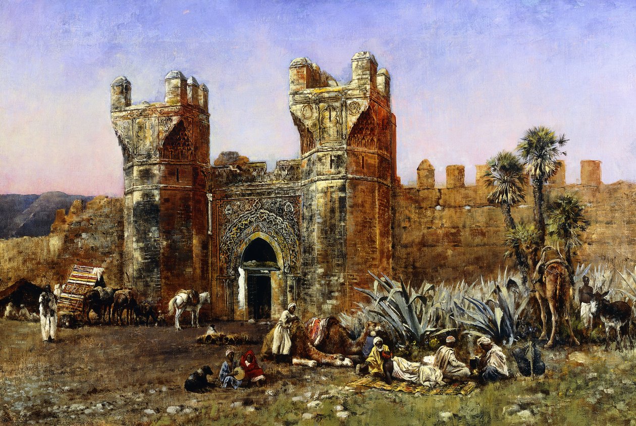 U Bramy Szela, przeszłość i teraźniejszość, ok. 1878 r. autorstwa Edwin Lord Weeks