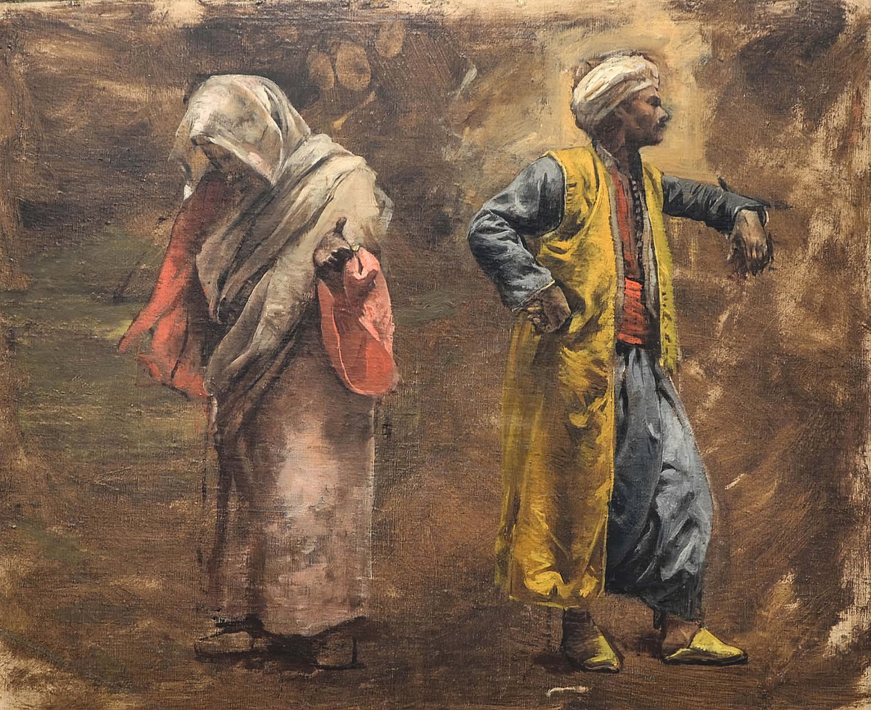 Studium Dwóch Postaci, ca. 1878. autorstwa Edwin Lord Weeks