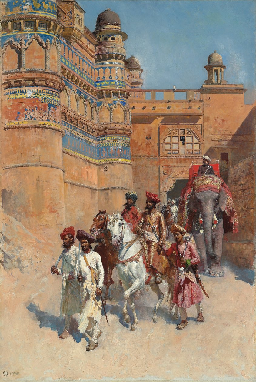 Fort Gwalior, Madhya Pradesh, autorstwa Edwin Lord Weeks