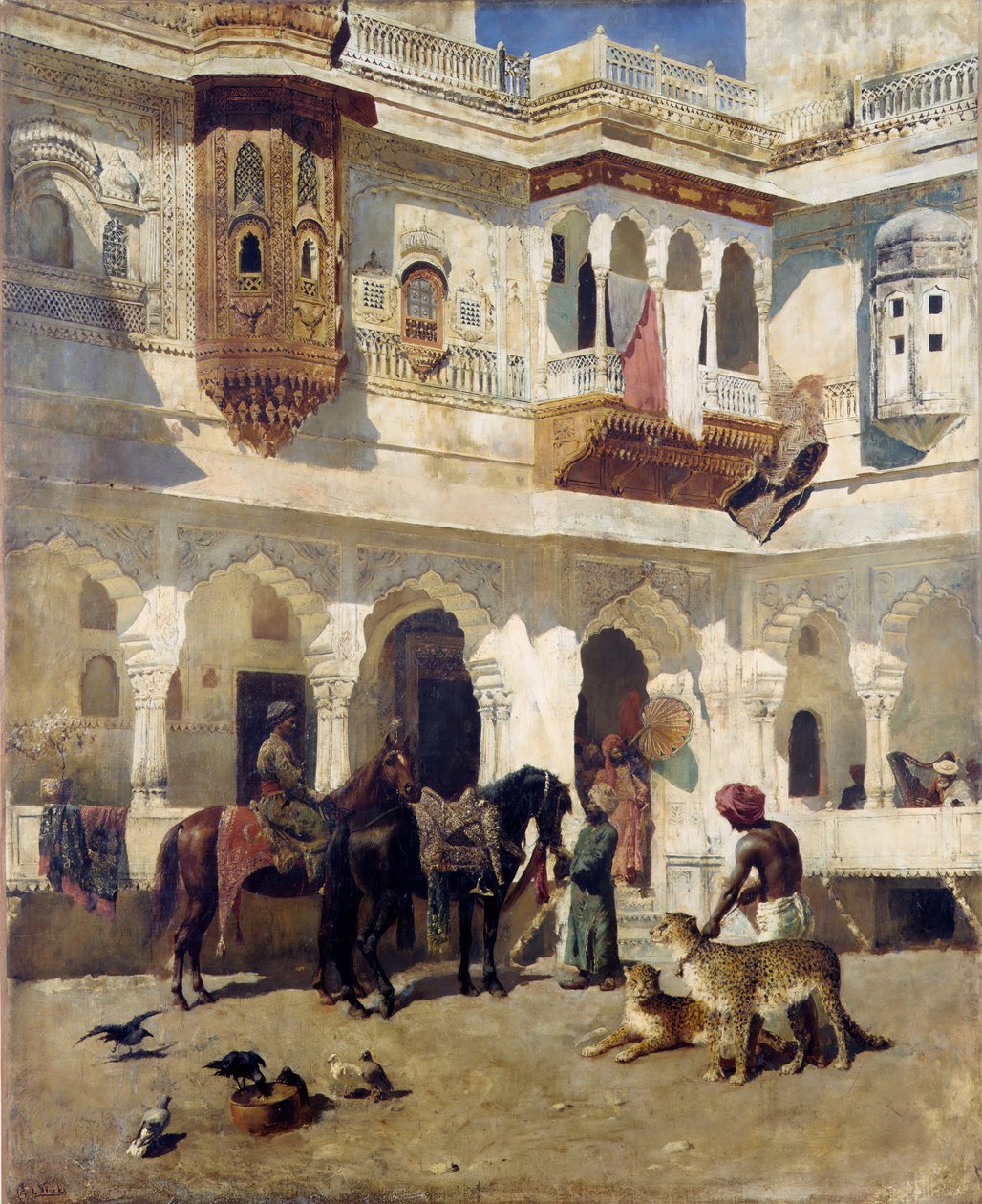 Radża na polowanie, ok. godz. 1885. autorstwa Edwin Lord Weeks