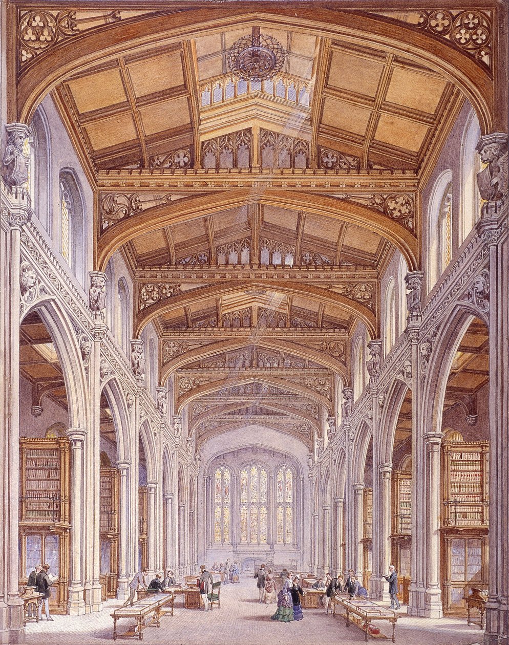 Biblioteka Guildhall, Londyn, 1872 autorstwa Edwin Thomas Dolby