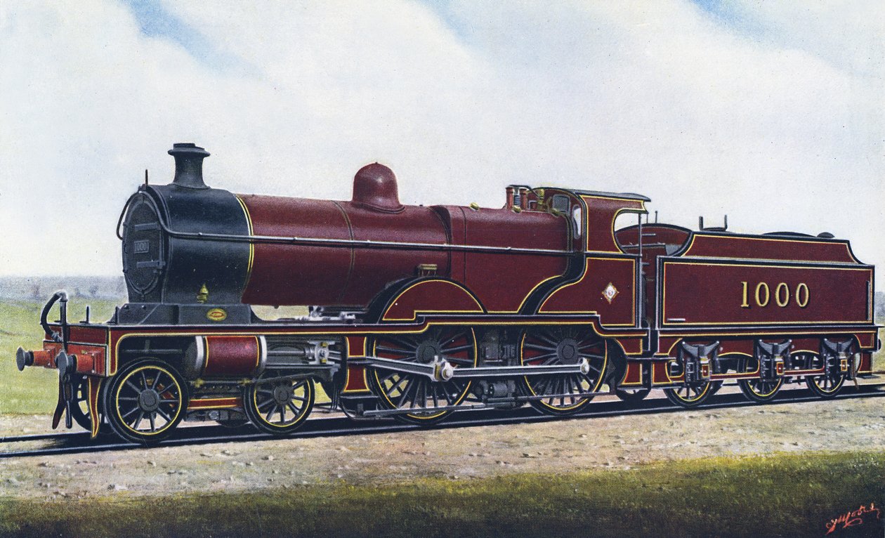 Wzdłuż Eden Valley: Deeley Compound Engine 1000 dla Midland Railway autorstwa Edwin Thomas Rudd