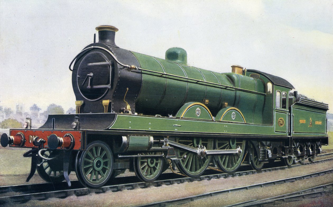 W cieniu York Minster: Związek północno-wschodni. Lokomotywa parowa London and North Eastern Railway klasa C8 731 autorstwa Edwin Thomas Rudd