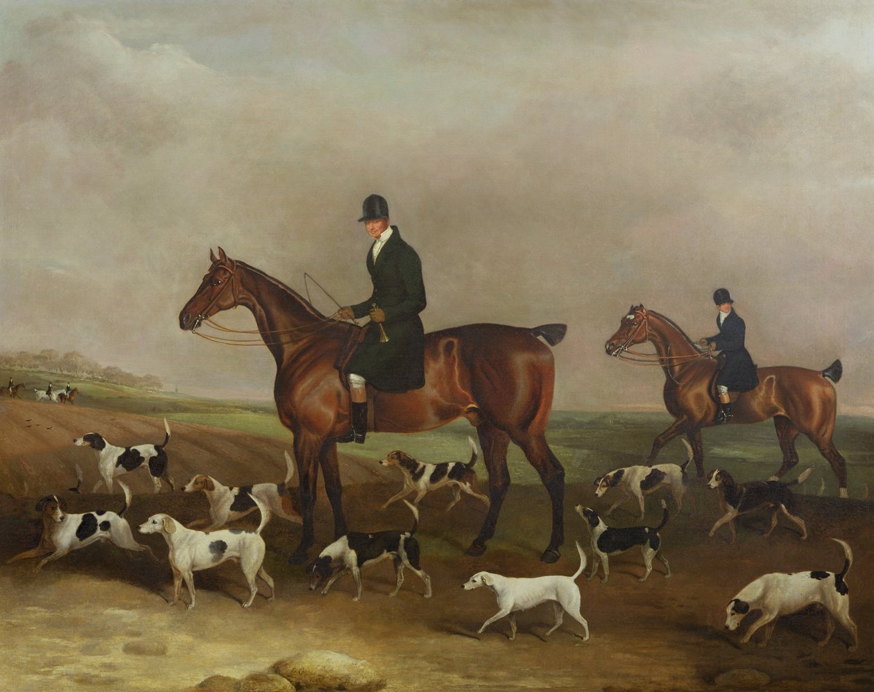 Michael Beverley ze swoim Whipperem i Harriers, 1831 autorstwa Edwin W. Cooper