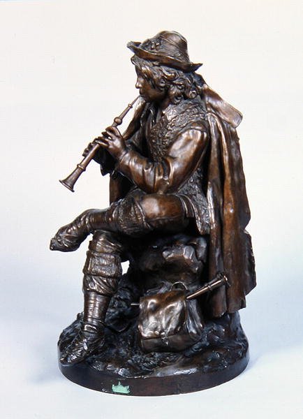 Chłopiec w kapeluszu, c.1870 (brąz) autorstwa Edwin Weissenfels