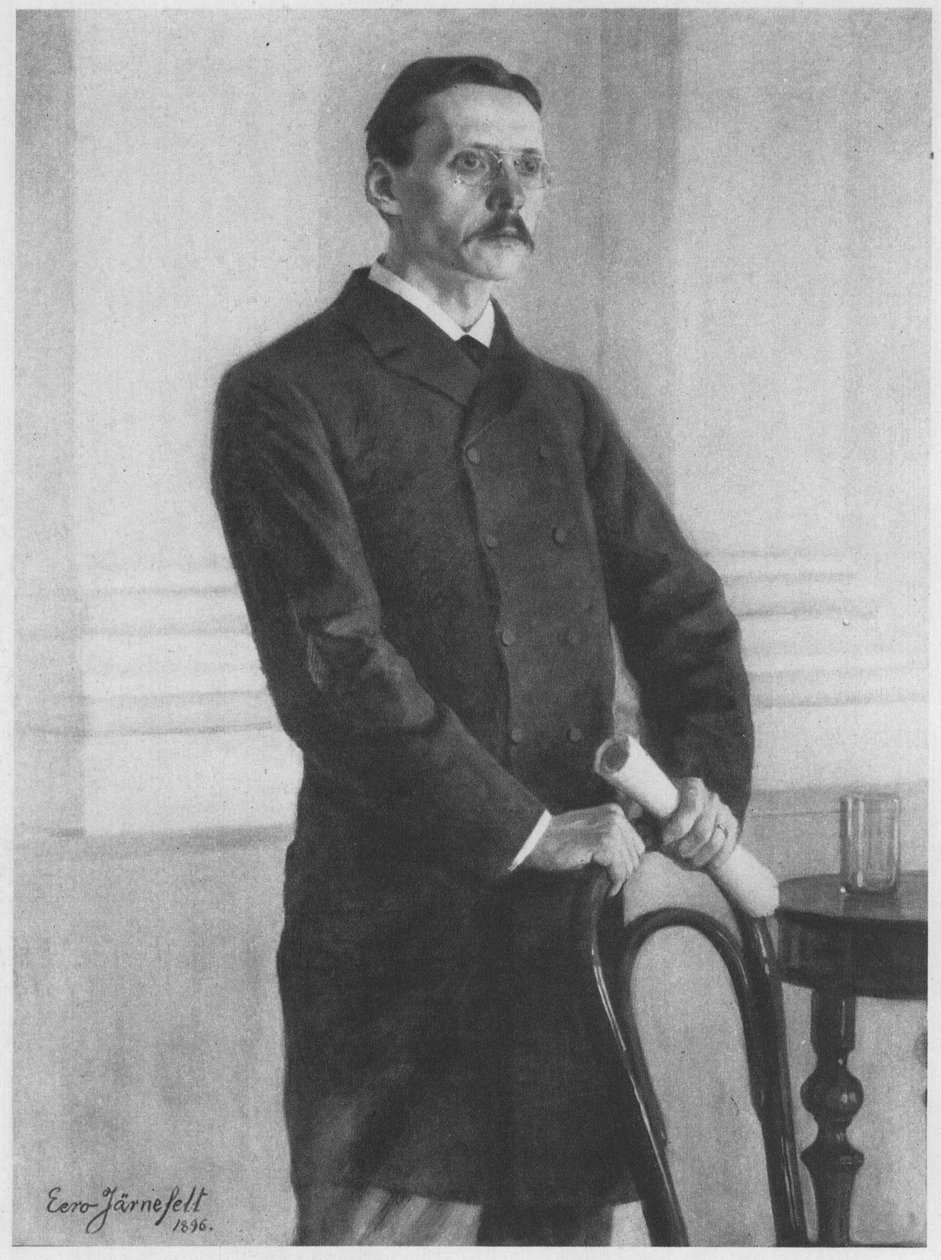 Portret profesora J.R. Danielsona-Kalmari. Opis według źródeł autorstwa Eero Järnefelt