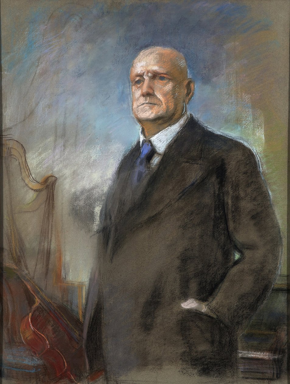 Jean (Johan) Sibelius (1865-1957) - Eero Jaernefelt (1863-1937). Pastel na kartonie Wymiar : 87x51 cm Kolekcja prywatna autorstwa Eero Järnefelt