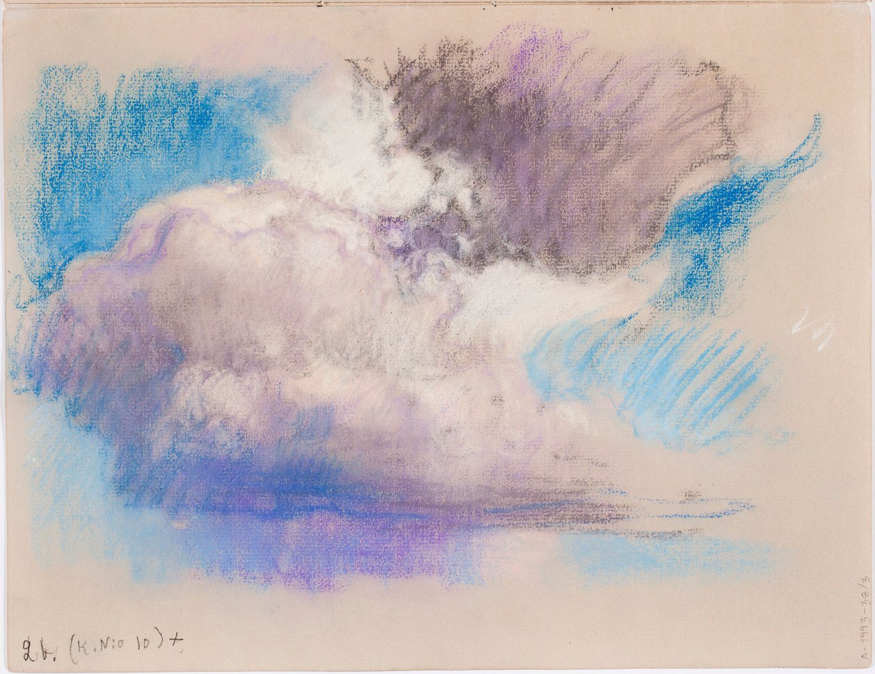 Wolken, Seite aus Järnefelts Skizzenbuch autorstwa Eero Järnefelt