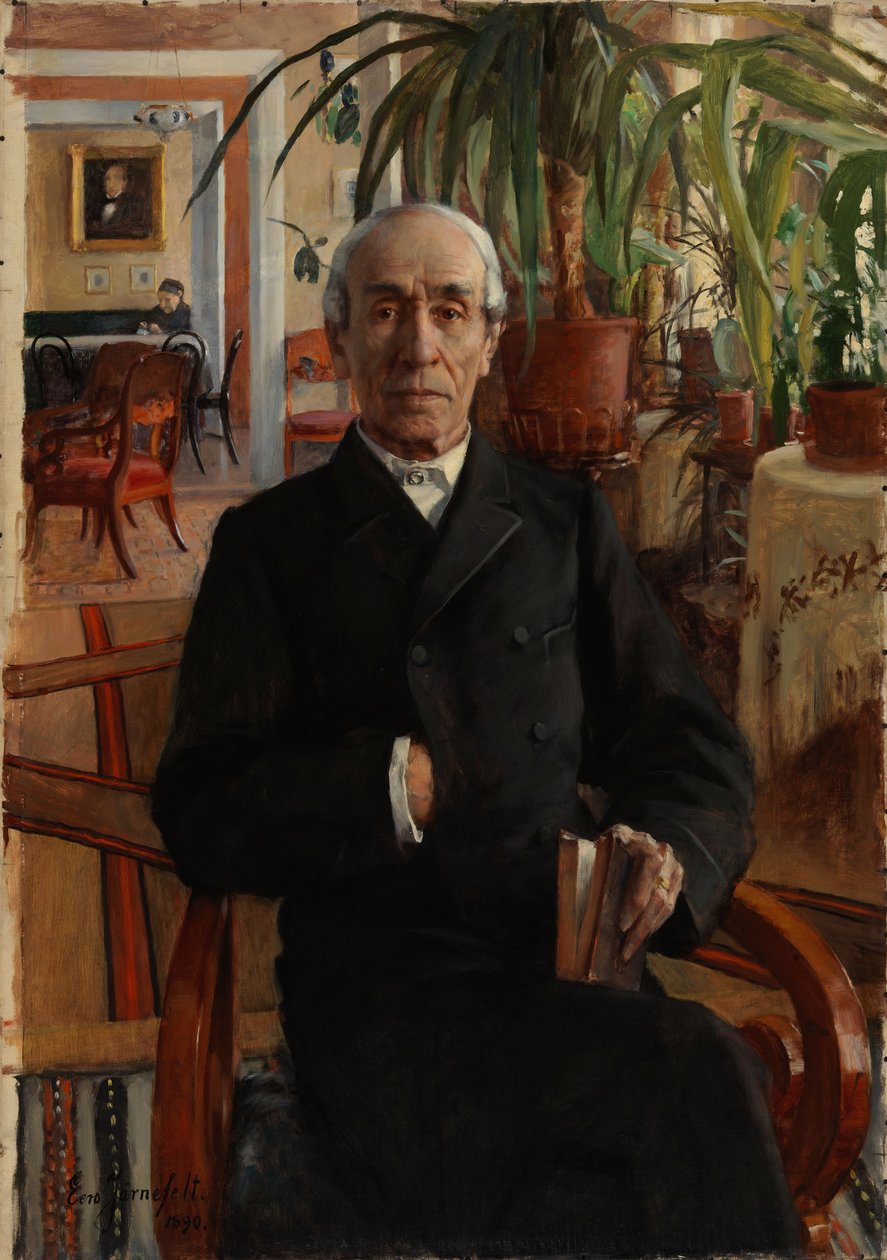 Portret barona Johana Philipa Palména, wicekanclerza uniwersytetu autorstwa Eero Järnefelt