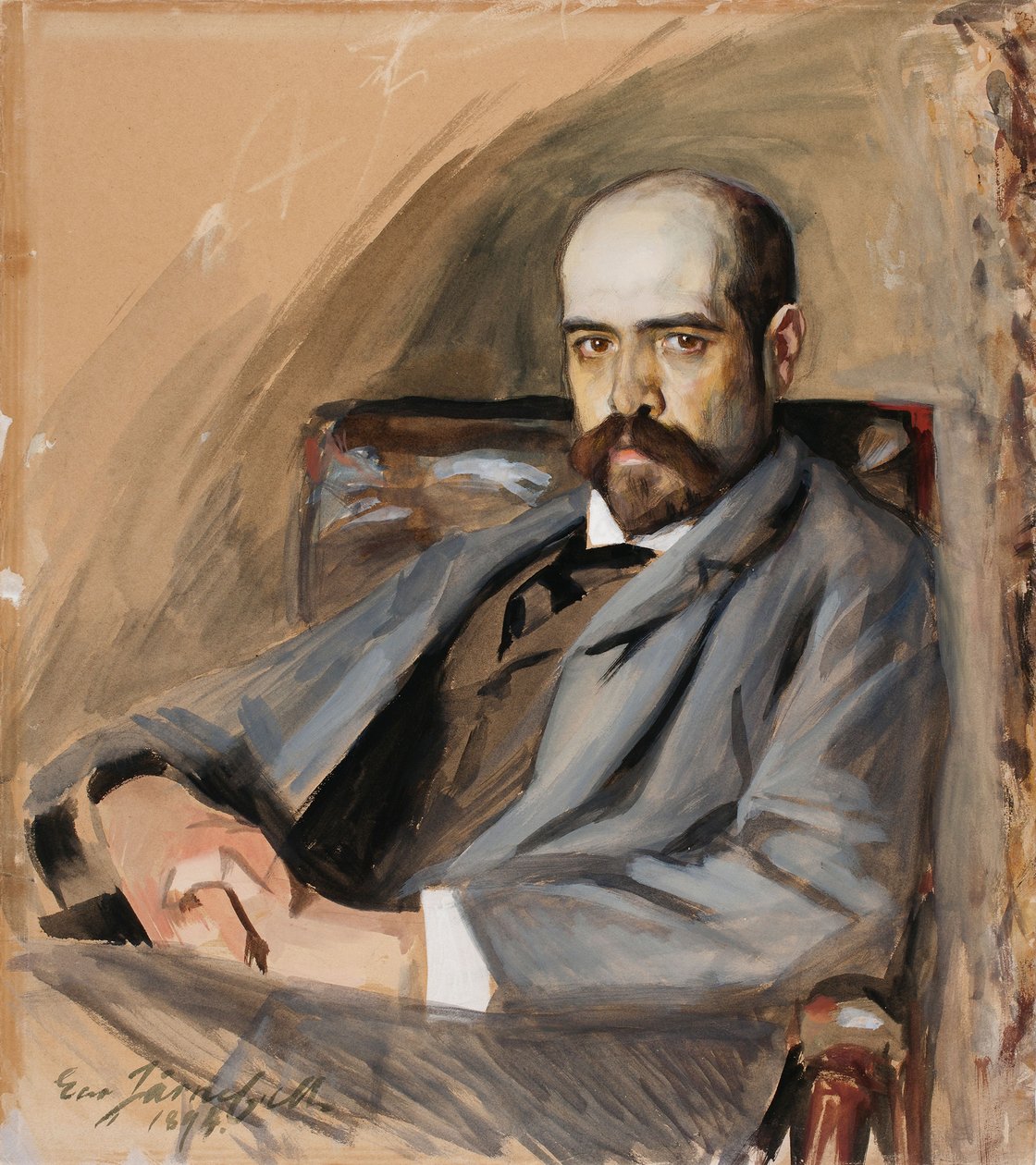 Portret Gunnara Berndtsona autorstwa Eero Järnefelt