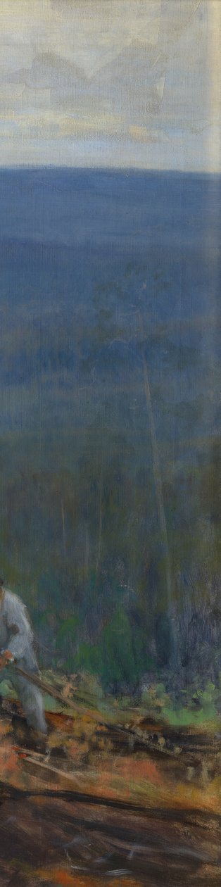 Pod jarzmem (Spalanie chrustu) autorstwa Eero Järnefelt