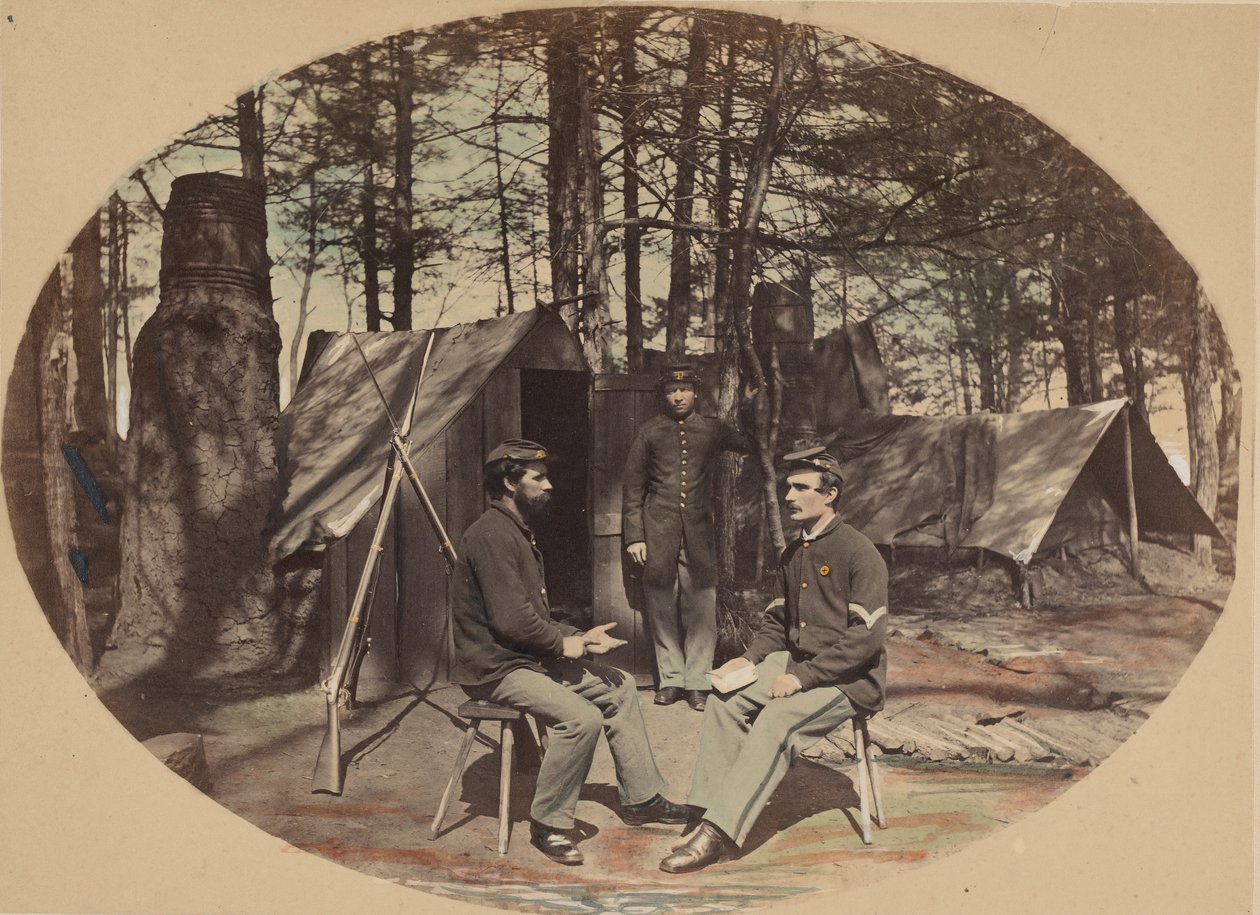 Życie w obozie, dowództwo 6 Korpusu, ok. godz. 1864. autorstwa Egbert Guy Fowx
