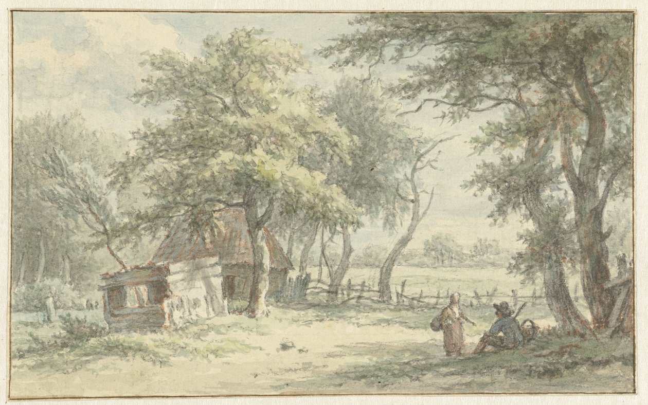 Figurki w chacie w Naarder Houd autorstwa Egbert van Drielst
