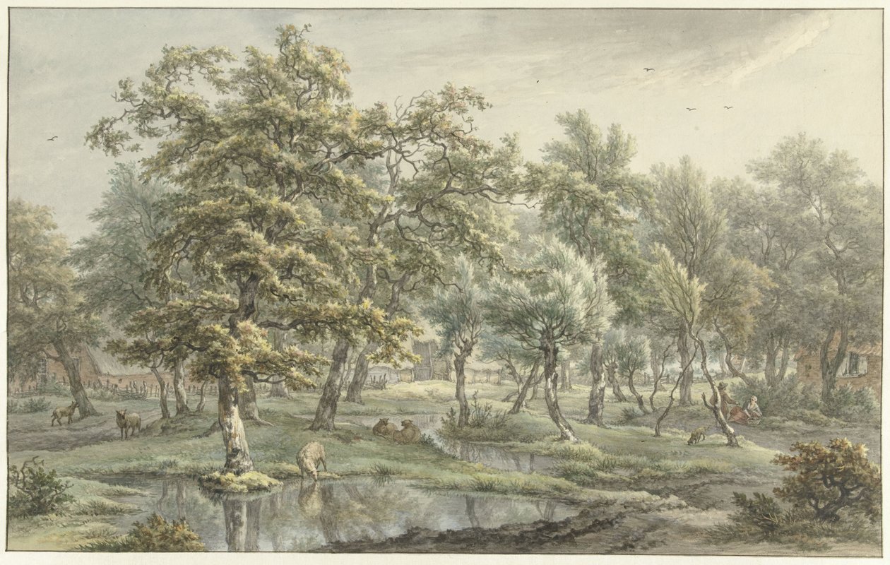 Krajobraz w Eext (prowincja Drenthe) Twarz na wschodzie (Drenthe) autorstwa Egbert van Drielst