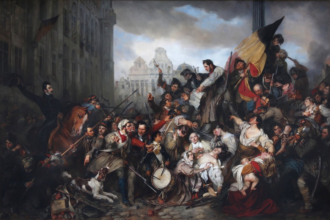 Odcinek Dni Wrześniowych 1830 autorstwa Egide Charles Gustave Wappers
