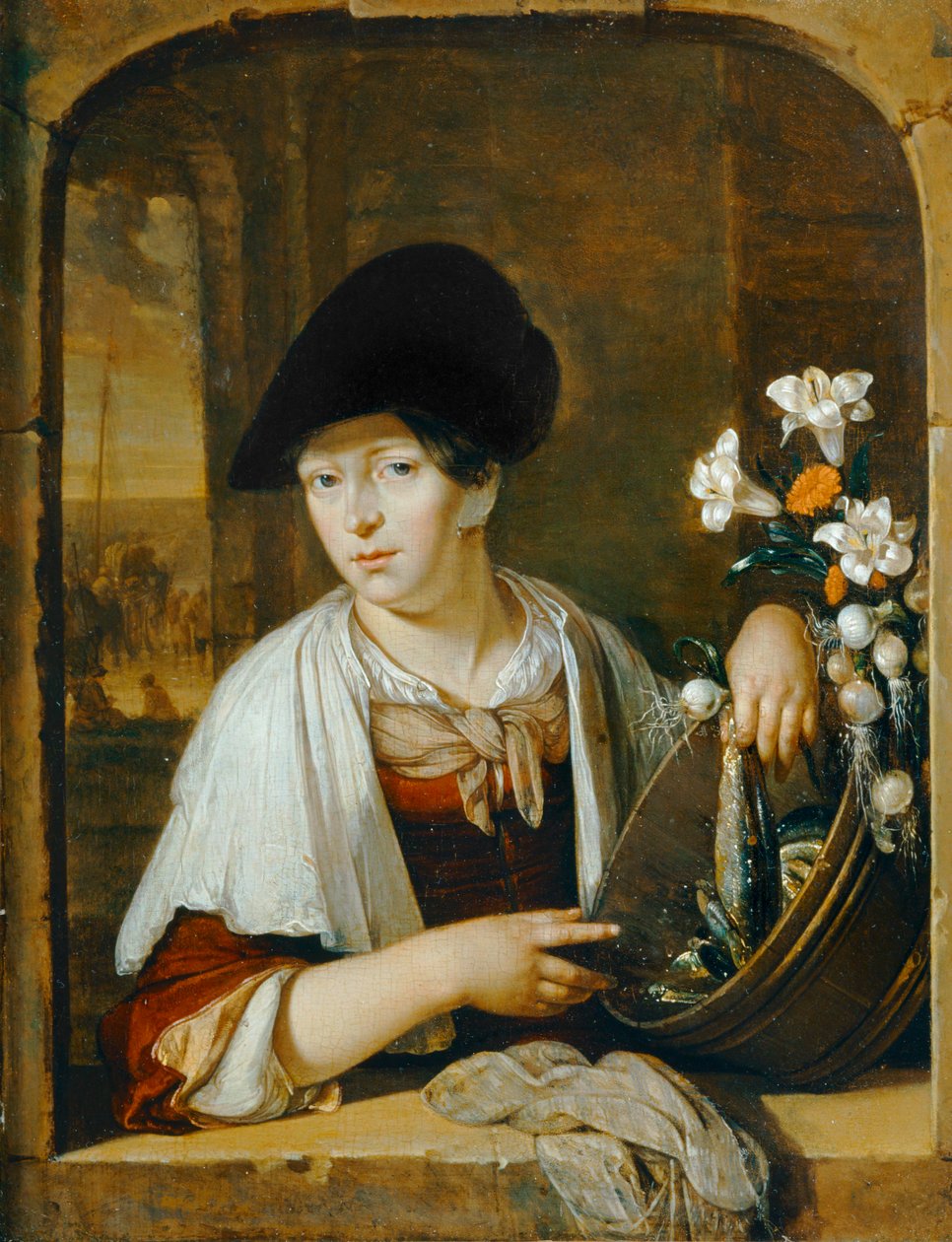 La Marchande de poissons ... autorstwa Eglon Hendrick van der Neer