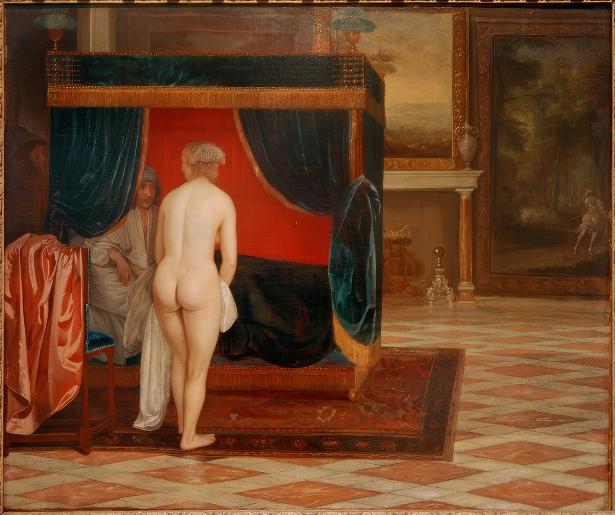 Żona Kandaules odkrywa ukrytego Gyges autorstwa Eglon Hendrik van der Neer