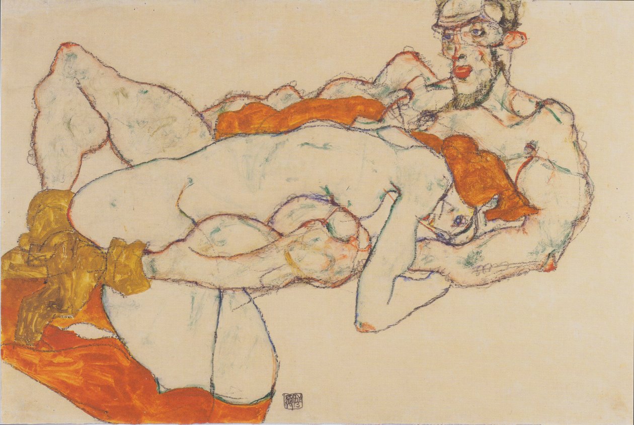 Zakochani autorstwa Egon Schiele