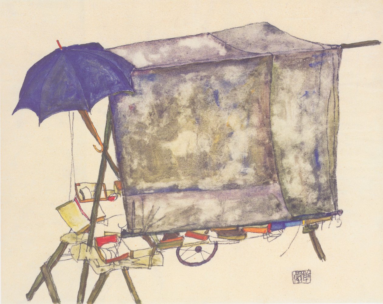 Stragan autorstwa Egon Schiele