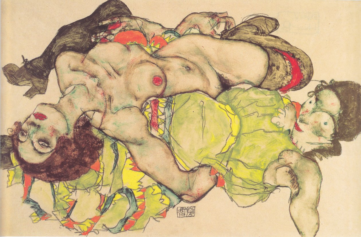Miłośnicy kobiet autorstwa Egon Schiele