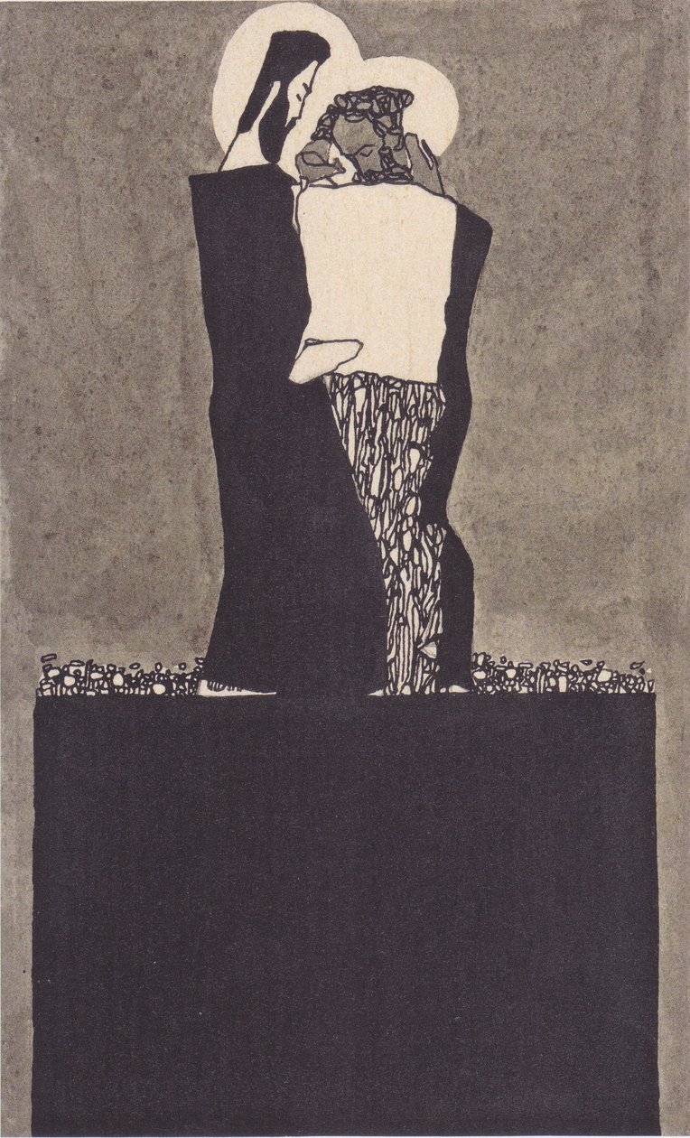 Dwóch mężczyzn z nimbenn autorstwa Egon Schiele