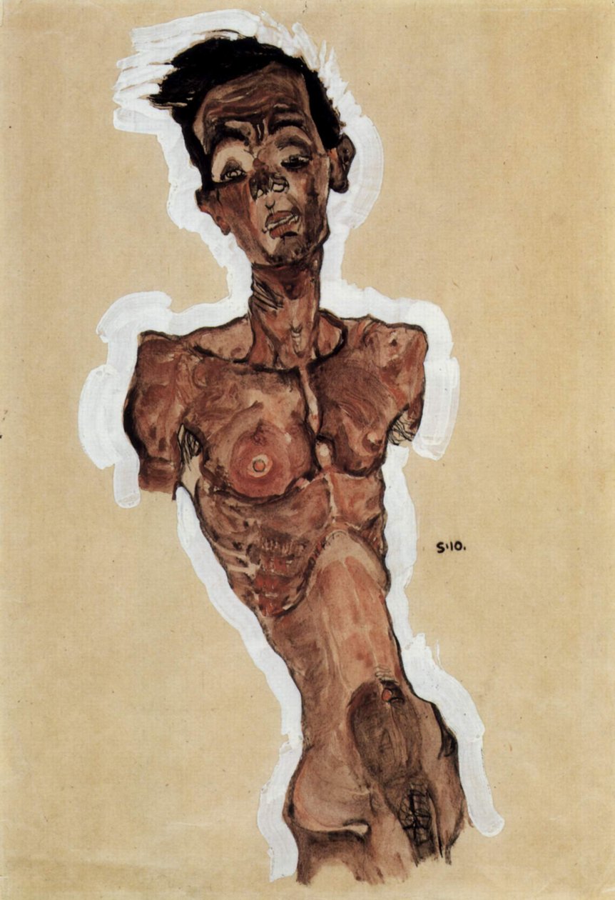 Akt, autoportret autorstwa Egon Schiele