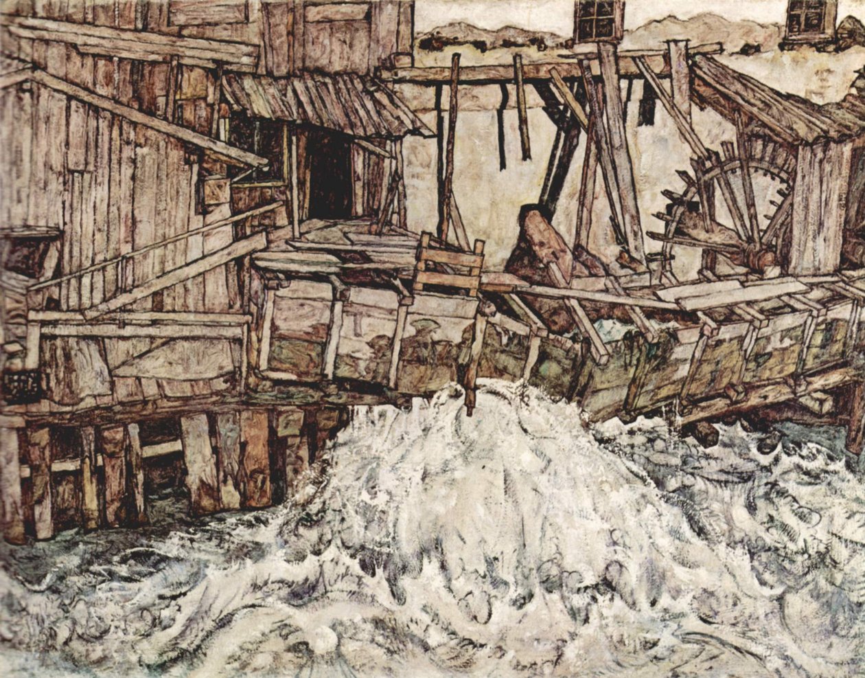 Stary Młyn autorstwa Egon Schiele